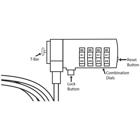 Act connectivity laptopslot met cijfercode ac9015 diefstalbeveiliging