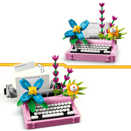 Lego creator 3in1 typemachine met bloemen, keytar en bloempot speelgoed voor kinderen 31169
