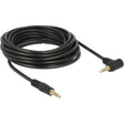 Delock 3,5 mm naar 3,5 mm 90° kabel (zwart, 5 meter)