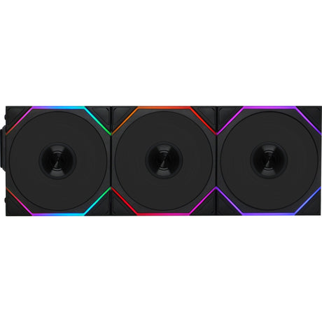 Lian li uni fan tl 120 wireless reverse blade rgb case fans (zwart, 3 stuks, 120 x 124 x 28 mm, pwm, incl. controller)