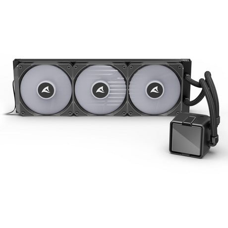 Sharkoon s100 argb waterkoeling (zwart, 4-pins pwm fan-connector)