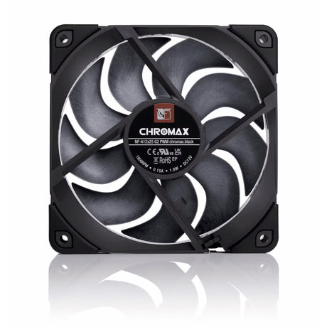Noctua nf-a12x25 g2 pwm chromax.black case fan (zwart, 120 x 120 x 25 mm)