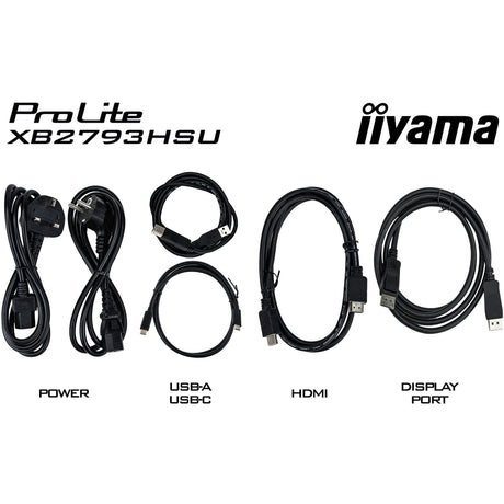 Iiyama prolite x4373uhsu-b2 42.5 4k ultra hd monitor (zwart (mat), 1x displayport, 2x hdmi, 3x usb-c, 2x usb-a)