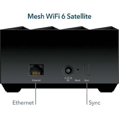 Netgear nighthawk mk73s mesh wifi 6 3-pack mesh router (zwart, 1x router, 2x satellieten )