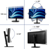 Philips 32b2n3500 31.5 monitor (zwart, 2x hdmi, displayport, 3x usb-a, usb-b)