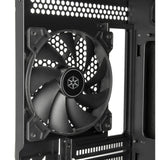 Silverstone sst-sed1-b midi tower behuizing (zwart | 2x usb-a | 1x usb-c)