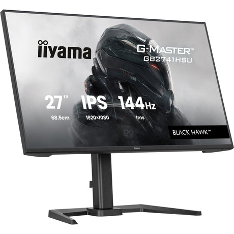 Iiyama g-master black hawk gb2741hsu-b1 27 gaming monitor (zwart, 1x displayport, 1x hdmi, 2x usb-a, 144 hz)