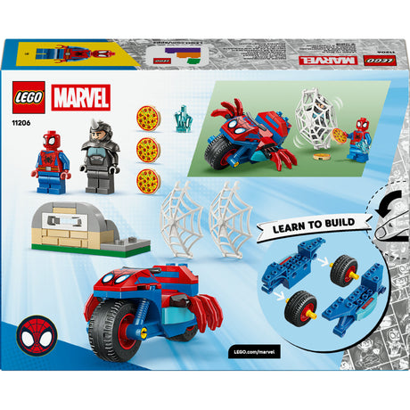 Lego marvel - spidey op zijn motor vs. rhino constructiespeelgoed (11206)