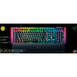 Razer blackwidow v4, gaming toetsenbord (zwart, us lay-out, yellow, rgb leds, doubleshot abs)