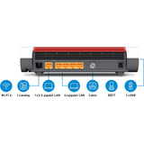 Fritz! box 6660 cable international router (wit rood, mesh wi-fi)