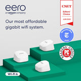 Eero 6+ mesh wifi system, 3 stuks mesh router (wit)