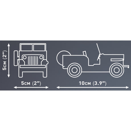 Cobi jeep willys cj-2a constructiespeelgoed (schaal 1:35)