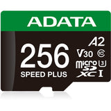 Adata speed plus microsdxc 256 gb geheugenkaart (uhs-i u3, class 10, v30, a2)