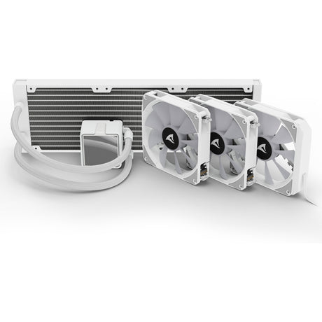 Sharkoon s100 argb waterkoeling (wit, 4-pins pwm fan-connector)