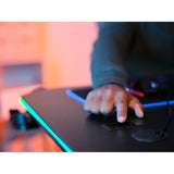 Trust gxt 709 luminus rgb-gamingbureau gaming desk (zwart)