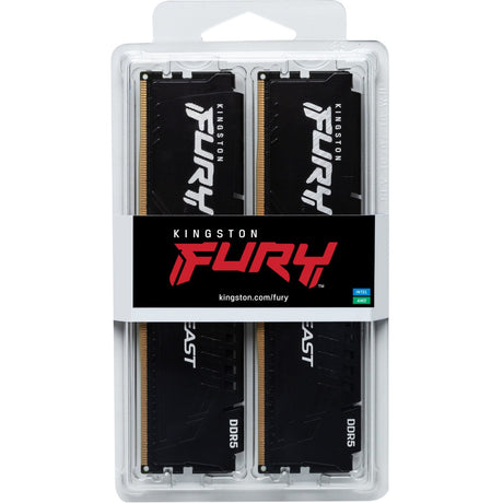 Kingston fury beast 32 gb ddr5-5200 (2x 16 gb) werkgeheugen (zwart, kf552c40bbk2-32, xmp 3.0)