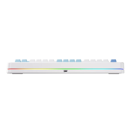 Mchose x75 v2 blue icy creamsicle custom mechanical keyboard (wit, us lay-out (qwerty), kailh box icy creamsicle, 75%, rgb, hot swap, double-shot pbt, draadloos | bluetooth | usb-c)