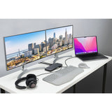 Kensington sd5760t dockingstation (zilver zwart, thunderbolt 4, usb-c, usb-a, hdmi, pd)