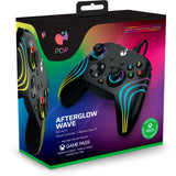 Pdp wired controller - afterglow wave (zwart, xbox series x|s, xbox one, pc)