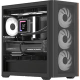 Aerocool b301a mini tower behuizing (zwart | 1x usb-a | 1x usb-c | rgb)