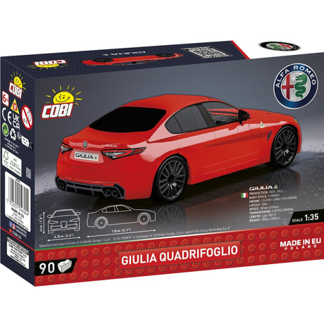Cobi alfa romeo giulia quadrifoglio constructiespeelgoed (schaal 1:35)