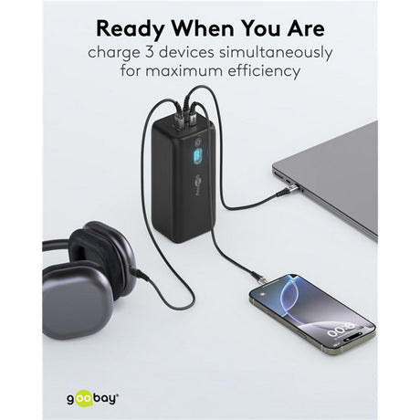 Goobay laptop powerbank (zwart, 20,000 mah, power delivery)