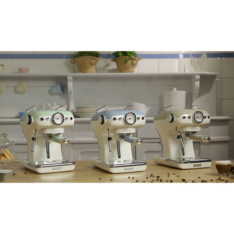 Ariete vintage espressomachine 1389 15 (lichtblauw wit)