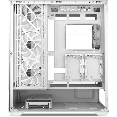 Sharkoon ak6 rgb midi tower behuizing (wit | 2x usb-a | 1x usb-c | rgb | tempered glass)