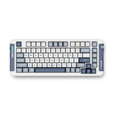 Mchose x75 navy blue icy creamsicle wireless gasket mount mechanical rgb toetsenbord (wit, us lay-out (qwerty), kailh box icy creamsicle, 75%, rgb, hot swap, double-shot pbt, draadloos | bluetooth | usb-c)