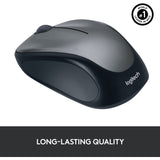 Logitech wireless mouse m235 (zwart grijs, nano-ontvanger)