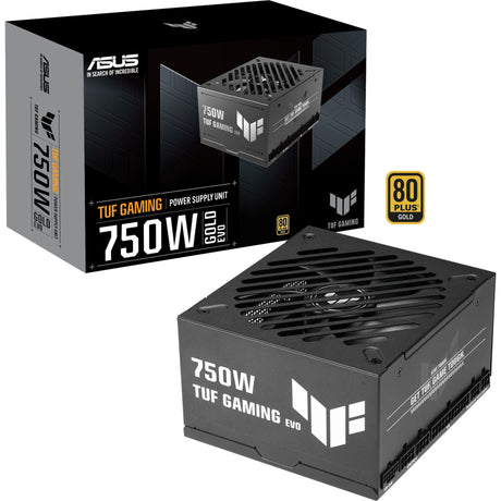 Asus tuf gaming gold evo modulaire 750 watt voeding (zwart, 1x 12v-2x6, 2x pcie)
