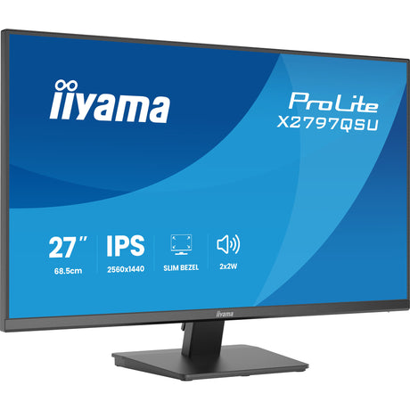 Iiyama prolite x2797qsu-b1 27 monitor (zwart (mat), 1x displayport, 2x hdmi, 2x usb-c, 2x usb-a)