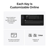 Keychron b5 pro-k8 toetsenbord (wit, us lay-out (qwerty), scissor switches, 100%, abs keycaps, 2.4 ghz bluetooth usb)