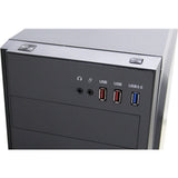 Inter-tech b-42 rgb midi tower behuizing (zwart | 3x usb-a | rgb | window)
