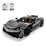Lego technic 42173 koenigsegg jesko absolut grijze hypercar