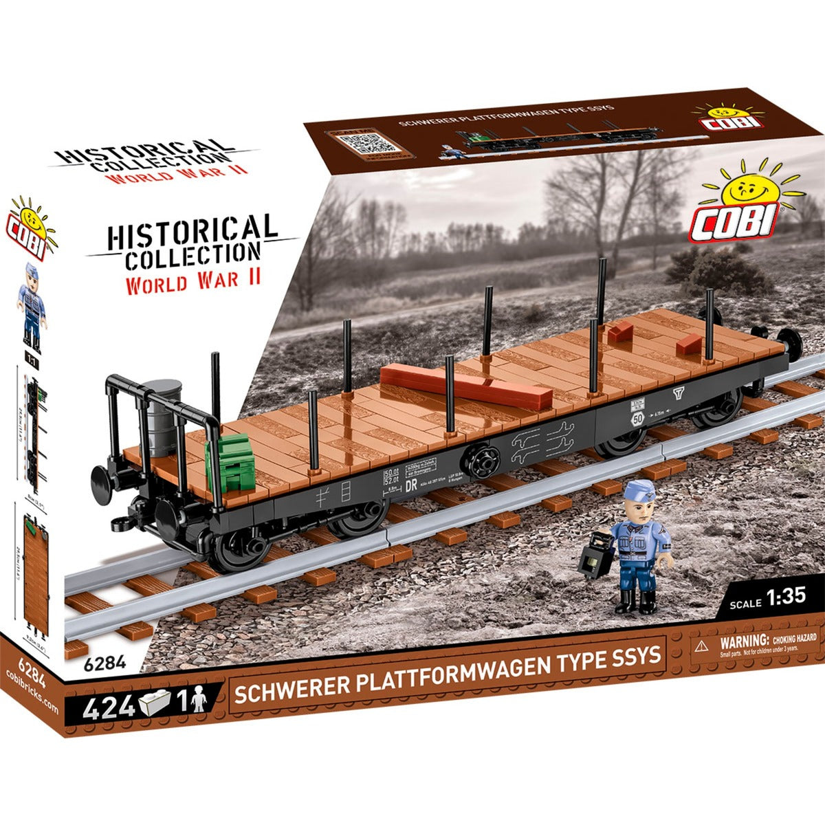 Cobi schwerer plattformwagen type ssys constructiespeelgoed (schaal 1:35)