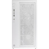 Silverstone lucid 05 mini tower behuizing (wit | 2x usb-a | 1x usb-c | rgb | tempered glass)