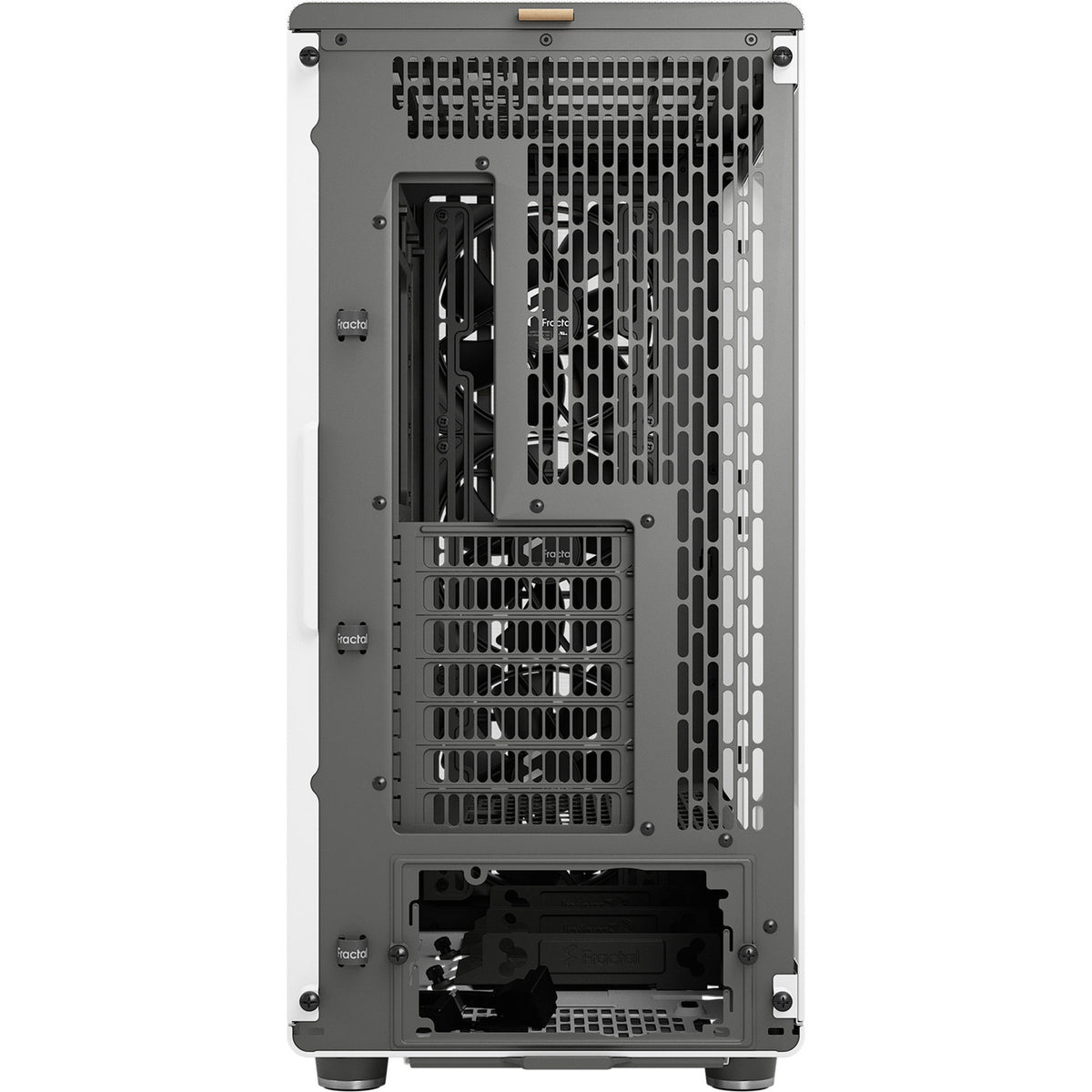 Fractal design north xl rc chalk white tg clear midi tower behuizing (wit houtkleur | 2x usb-a | 1x usb-c | tempered glass)