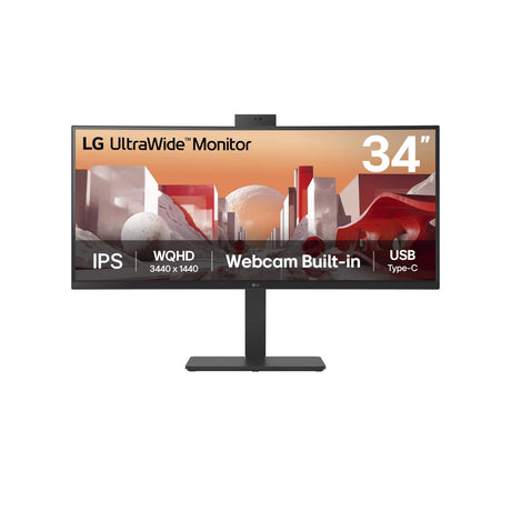 Lg ultrawide 34ba85qe 34 curved monitor (zwart, 2x hdmi, displayport, 4x usb-a, usb-b, usb-c, rj-45)