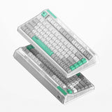 Iqunix og80 wormhole wireless mechanical keyboard (grijs, us lay-out (qwerty), cherry mx red, 80% (tkl), rgb leds, hot-swappable, pbt, 2.4ghz | bluetooth 5.1 | usb-c)