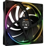 Be quiet! ® light wings pc fan 140mm pwm high-speed triple-pack - 9 stilte-geoptimaliseerde fan bladen - argb-verlichting aan de voor- en achterkant met 18 led's voor een op maat gemaakte pc case - case fan met zeer stille werking en duurzame lagers