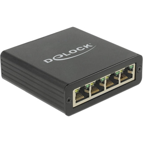Delock usb 3.0 > 4x gigabit lan adapter (zwart, 80 centimeter)