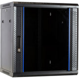 Dsi 12u wandkast met glazen deur - ds6412 server rack (zwart, 600 x 450 x 635mm)