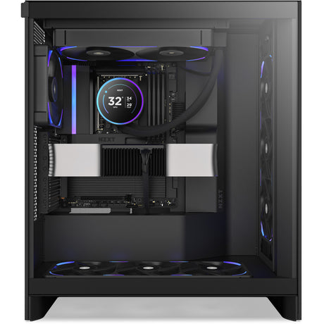 Nzxt performance fan f280x rgb case fans (zwart, 2 stuks, 280 x 140 x 30 mm, pwm)