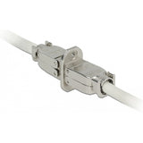 Delock koppeling voor netwerkkabel cat.6a stp (zilver)