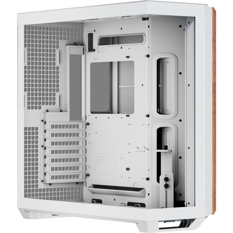 Apnx v1-w-wt-v1 midi tower behuizing (wit houtkleur | 2x usb-a | 1x usb-c | window)