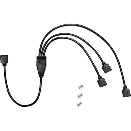 Inter-tech rgb verdeler 3-voudig splitterkabel (zwart)