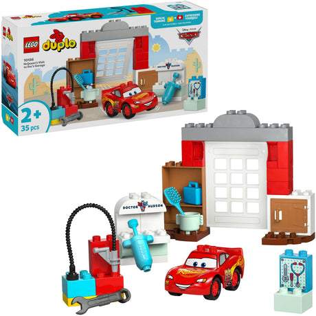Lego duplo disney en pixar cars mcqueens bezoek aan docs garage - 10456