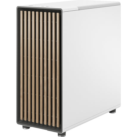 Fractal design north midi tower behuizing (wit houtkleur | 2x usb-a | 1x usb-c | tempered glass)