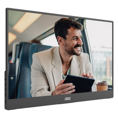 Aoc 16t20e2 15.6 monitor (zwart, 1x mini hdmi, 1x usb-c)